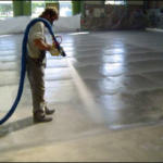 A protective spray for a floor